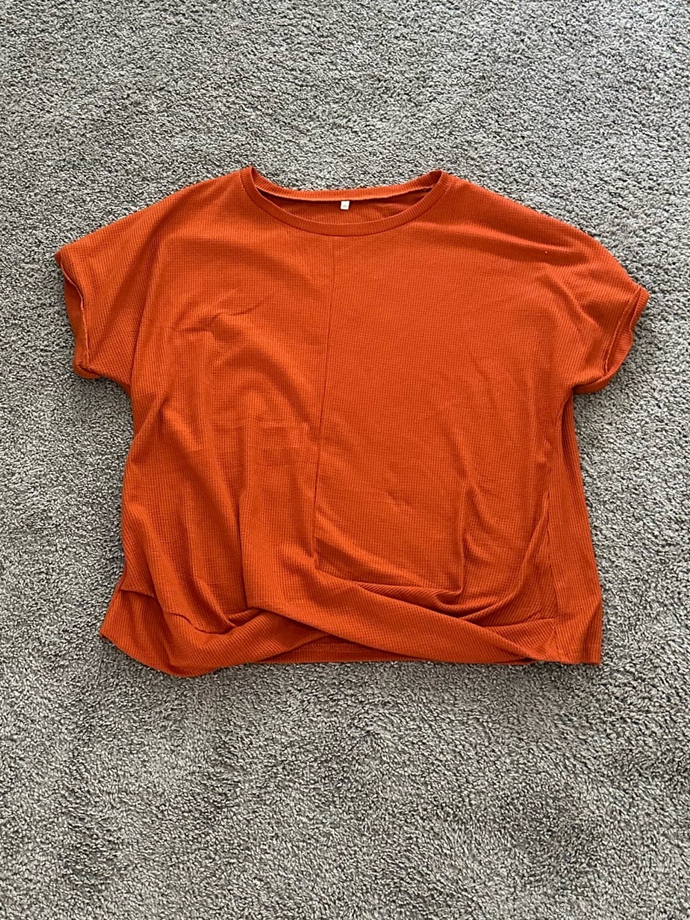 Waffle Knit Short Sleeve Top